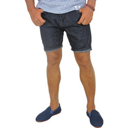Ανδρική denim βερμούδα σκούρο μπλε 60816