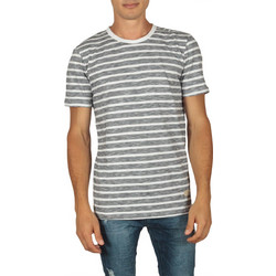 Minimum Johnston ανδρικό ριγέ t-shirt λευκό-μπλε 133150259-bl