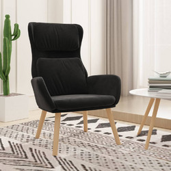 vidaXL Πολυθρόνα Relax Βελούδινη Μαύρη 341357