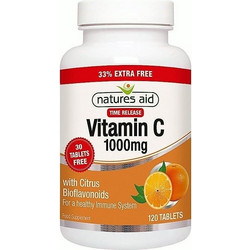 Natures Aid Vitamin C 1000mg Time Release 120 Ταμπλέτες