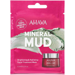 Ahava Mineral Mud Brightening & Hydrating Κρεμώδης Μάσκα Προσώπου για Καθαρισμό Ενυδάτωση & Λάμψη με Άργιλο 6ml