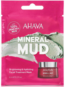Ahava Mineral Mud Brightening & Hydrating Κρεμώδης Μάσκα Προσώπου για Καθαρισμό Ενυδάτωση & Λάμψη με Άργιλο 6ml