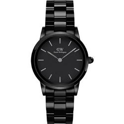 Daniel Wellington Iconic Link Γυναικείο Ρολόι με Μαύρο Κεραμικό Μπρασελέ DW00100415
