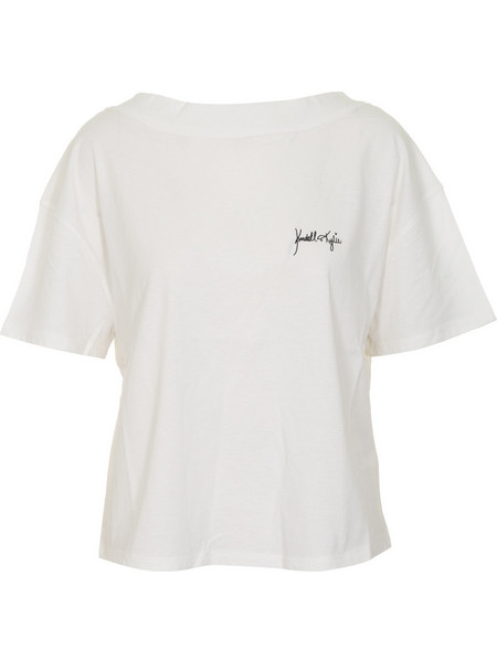 KENDALL & KYLIE W KKW3611607 BACKLESS LOOSE T-SHIRT - KKW.2S1.016.007-OFF WHITE WHITE