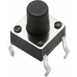 Διακόπτης Tact Switch 6x6 h 8mm Μαύρο