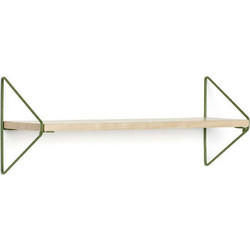 Ράφι τοίχου Μεταλλικό-Ξύλινο KC1000441 51x15x19,5cm Natural-Green Kid's Concept