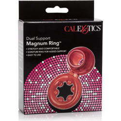 CalExotics Dual Support Magnum Ring Ελαστικό Δαχτυλίδι Πέους & Όρχεων Σιλικόνης Κόκκινο