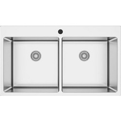Excel Victoria CMS386 Ένθετος Νεροχύτης Inox Σατινέ 87x50.5cm