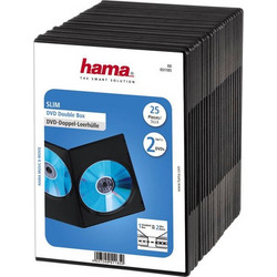 HAMA DVD Box για 2 Δίσκους σε Μαύρο Χρώμα 25τμχ