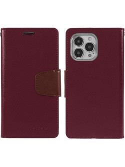Mercury Sonata Diary Book Burgundy (iPhone 13 Pro)