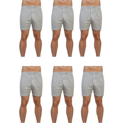 6 ΑΝΔΡΙΚΑ BOXER ΚΛΑΣΙΚΑ ΒΑΜΒΑΚΕΡΑ 100% - ΓΚΡΙ