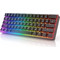 HK Gaming GK61 Black Μηχανικό Gaming Πληκτρολόγιο 60% με Gateron Brown Διακόπτες RGB