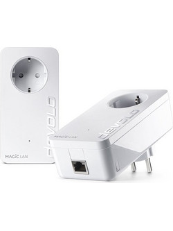 Devolo dLan Magic 2 LAN 1-1-2 Powerline Διπλό Kit για Ενσύρματη Σύνδεση με Θύρα Ethernet & Passthrough Πρίζα