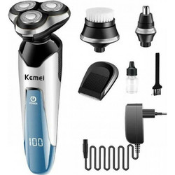 Kemei KM-5390 Ξυριστική Μηχανή Προσώπου Επαναφορτιζόμενη Αδιάβροχη