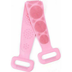 Βούρτσα σιλικόνης για καθαρισμό πλάτης, απολέπιση και μασάζ σώματος Silica Gel Bath Brush σε ροζ χρώμα