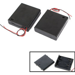 4xAA Battery Holder With Cover and Switch