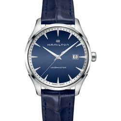 Hamilton Jazzmaster Ανδρικό Ρολόι με Μπλε Δερμάτινο Λουράκι H32451641
