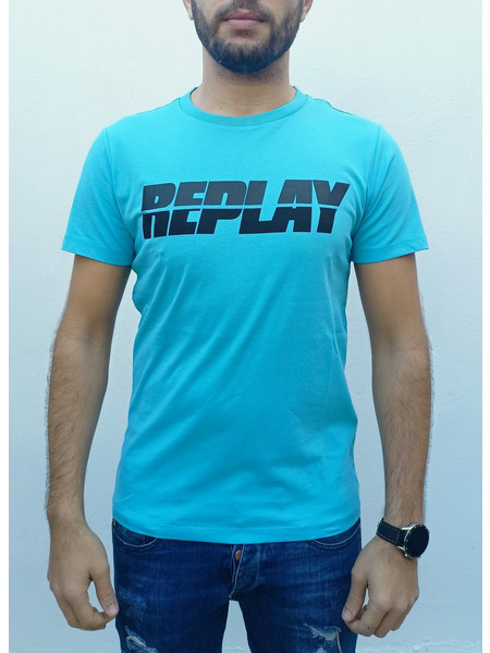 Replay M6469.000.2660.789 T-SHIRT LIGHT BLUE