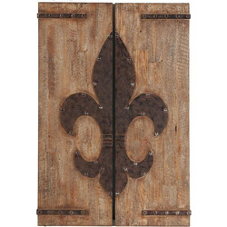 Artekko Sreaps Πάνελ Διακοσμητικά Fleur De Lis Σετ/2 (40x3x120)cm 34912