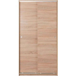 Fidelio Home Δίφυλλη Ντουλάπα Ρούχων Συρόμενη Ronin-S με Πατάρι Sonoma 94x52x182cm FD-SWD402-SS