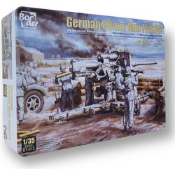 Border Model German Gun 88mm Flak37 Συναρμολογούμενη Πλαστική Φιγούρα Μοντελισμού 1:35