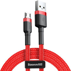 Baseus Cafule Braided USB 2.0 to micro USB Cable Κόκκινο 2m (CAMKLF-C09) (BASCAMKLFC09)