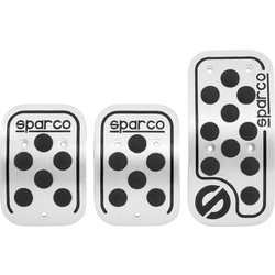Sparco Πεταλιέρα αλουμίνιο με μαύρο λάστιχο 3τμχ