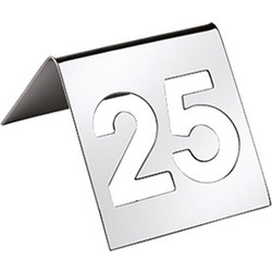 ΣΕΤ 12 Ταμπελάκια αρίθμισης τραπεζιών 25 έως 36 INOX 5 3x4 5cm Πολυτελής κατασκευή In Situ c439061