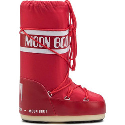 Moon Boot Nylon 14004400-003 Παιδικές Μπότες Χιονιού Κόκκινες με Γούνα