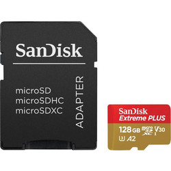Sandisk Extreme Plus microSDXC 128GB Class 10 U3 V30 UHS-I A2 + Adapter