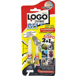 Κόλλα Στιγμής Logo Gel 2gr + 1gr 2τμχ 06GE22