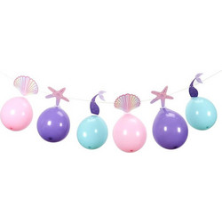 Διακοσμητική Γιρλάντα με 6 Μπαλόνια 3m Sirene Party Time EA10257