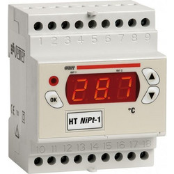 Ψηφιακό θερμόμετρο ράγας VEMER HT-NIPT-1DA για θερμοστοιχείο NI100-PT100 0-400OC 4 MODULE - 308-007630100