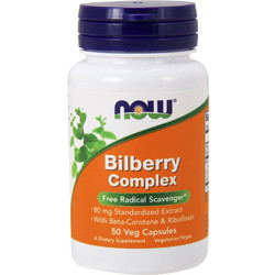 Now Foods Bilberry Complex 80mg 50 Κάψουλες