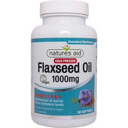 Natures Aid Flaxseed Oil Έλαιο Λιναρόσπορου 1000mg 90 Μαλακές Κάψουλες