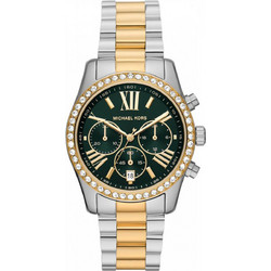 Michael Kors Lexington Γυναικείο Ρολόι Χρονογράφος με Ασημί Χρυσό Μεταλλικό Μπρασελέ MK7303