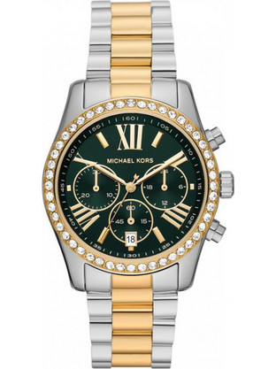 Michael Kors Lexington Γυναικείο Ρολόι Χρονογράφος με Ασημί Χρυσό Μεταλλικό Μπρασελέ MK7303