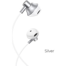 Hoco M75 Handsfree Earbud 3.5mm Silver