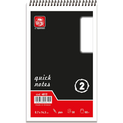 Μπλοκ σπιράλ QUICK NOTES 8.7x14.5 Λευκό No2
