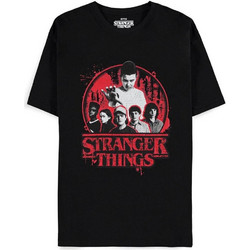 Stranger Things - Group Poster Black T-Shirt