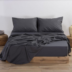 Nef-Nef Σεντόνι Μονό Βαμβακερό 170x270 Basic 727 D. Grey