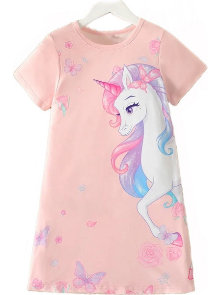 Φόρεμα Παιδικό Unicorn Σε χρώμα Ροζ