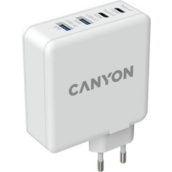 Canyon H-100 Φορτιστής Χωρίς Καλώδιο με 2 Θύρες USB-A & 2 Θύρες USB-C 100W Quick Charge 3.0 White