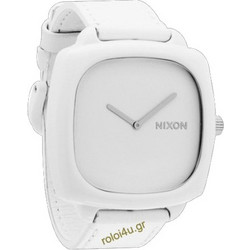 Nixon Shutter Γυναικείο Ρολόι με Λευκό Δερμάτινο Λουράκι A167100