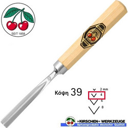 KIRSCHEN 3239004 σκαρπέλο ευθεία λάμα με V κόψη 4mm