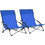 vidaXL Set Καρεκλάκι Παραλίας Μπλε 2τμχ 312488