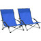 vidaXL Set Καρεκλάκι Παραλίας Μπλε 2τμχ 312488
