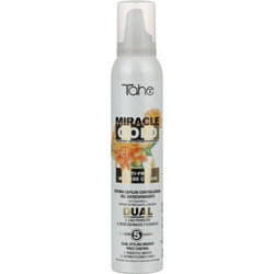Tahe Anti-Frizz Miracle Gold Dual Αφρός Μαλλιών για Λάμψη & Επανόρθωση Δυνατό Κράτημα 200ml