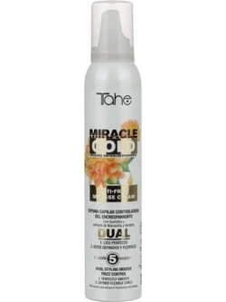 Tahe Anti-Frizz Miracle Gold Dual Αφρός Μαλλιών για Λάμψη & Επανόρθωση Δυνατό Κράτημα 200ml