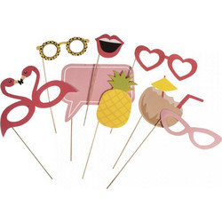Μάσκες Rayher Party Masken Tropical 8 Τεμάχια
